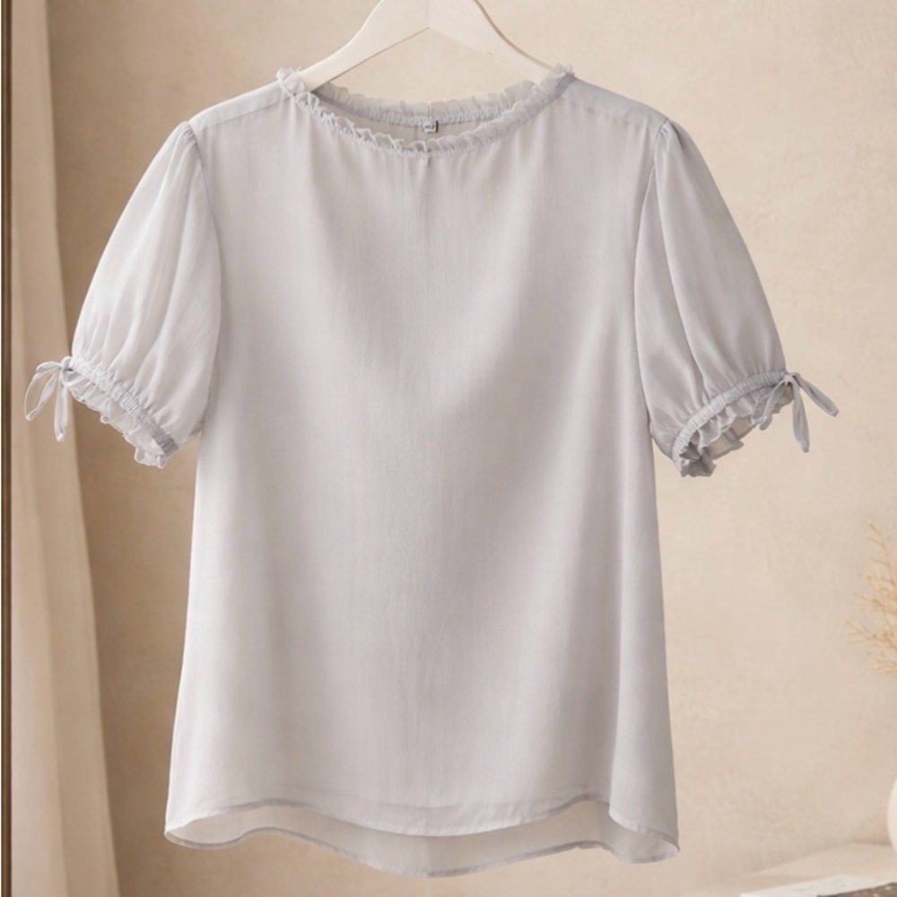 Nanette Lepore White Ruffle Blouse - Picture 2 of 5